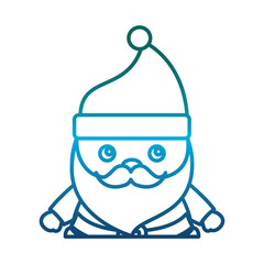 cartoon santa claus icon over white background vector illustration