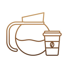coffee pot icon over white background vector illustration