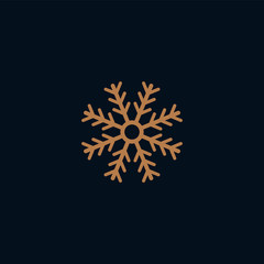 Vector snowflake silhouette