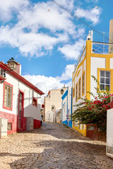 Beautiful narrow street of Alvor, Portugal