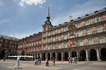 Fototapeta premium Plaza Mayor, one of the central square of the capital, built during the Habsburg.