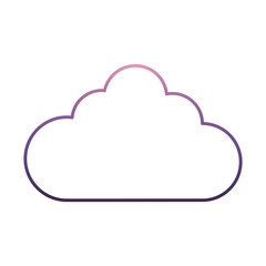 cloud icon over white background vector illustration