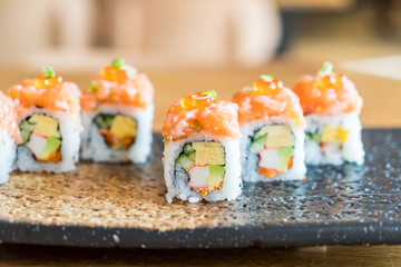 sushi roll with salmon