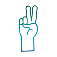 human hand icon over white background vector illustration