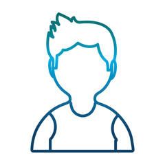 avatar man icon over white background vector illustration