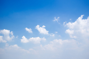 Beautiful a group of clouds in the blue sky during the sun shin background.