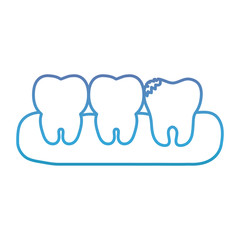 teeth icon over white background vector illustration