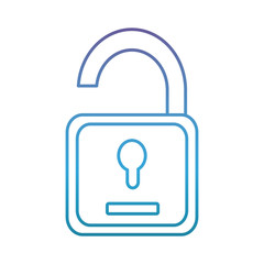 padlock icon over white background vector illustration