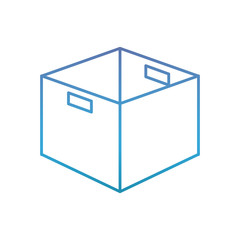 carton box icon over white background vector illustration