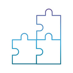 jigsaw puzzle icon over white background vector illustration