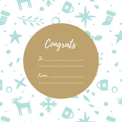 Christmas New Year greeting card