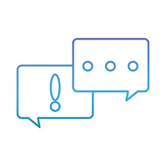 speech bubbles with question mark icon over white background vector illustration