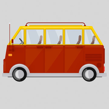 A Van. Wagon. Isolate. Easy background remove. Easy combine! For custom illustration contact me.