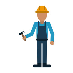 Worker avatar full body icon vector illustration graphic design