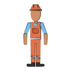 Worker avatar full body icon vector illustration graphic design