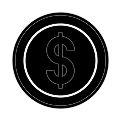 flat line monochromatic  bitcoin over white background vector illustration