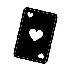 flat line monochromatic  poker cards over white background  vector illustration