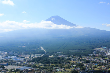 Aerial view of Mt.Fuji ,Japan.