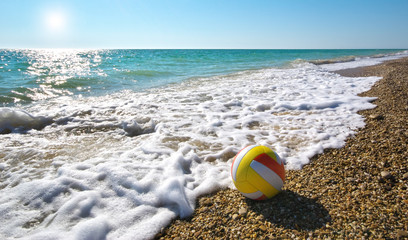 Ball on the beach.