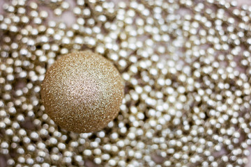 Close up of glittering christmas ball