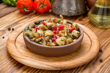 roasted mashrooms, Georgian cuisine