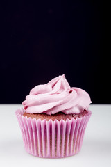 Cupcake rose à la myrtille