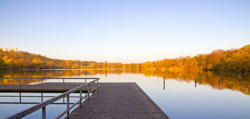 Panorama des Max-Eyth-See bei Stuttgart