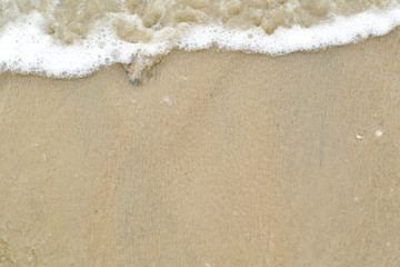 moving wave on sand beach