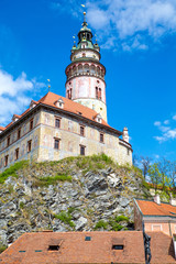 Fototapeta na wymiar Castle and historic architectures in Krumlov