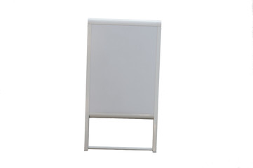 Table Top Upright Menu Sign Isolated on White Background.