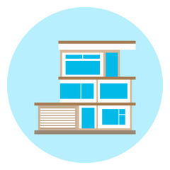 House Icon On Blue Background Modern Smart Home Concept Vector Illustration