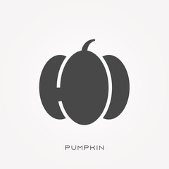 Silhouette icon pumpkin