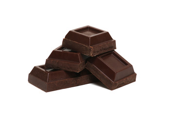 broken bar of dark chocolate