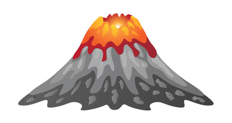 volcano and lava infographic vector © gritsalak