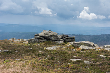 The landscape of mountain in Harz, Germany