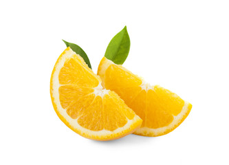 Orange slice isolated on white background