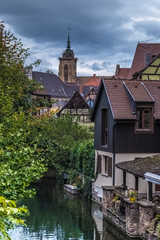 Fototapeta na wymiar Old city of Colmar, the capital of Alsatian wine, Haut-Rhin, France