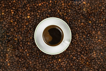 a cup of coffee in coffee