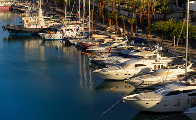 Marina in Eilat on the Red Sea coast