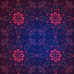 Seamless pattern abstract background with floral ornament