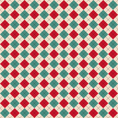 Vintage style christmas themed seamless pattern