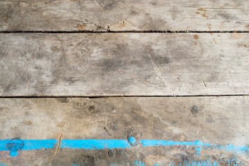 Old board in blue paint