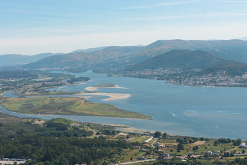 view from monte de Santa Tecla in Galicia