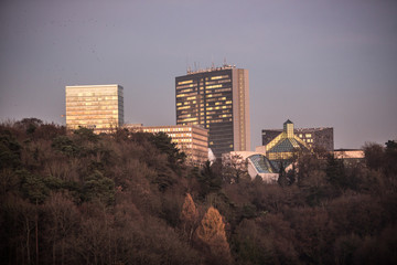 Luxembourg City - view on the European headquarters in Luxembourg