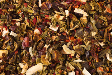dried vegetables spice as a background, natural seasoning texture