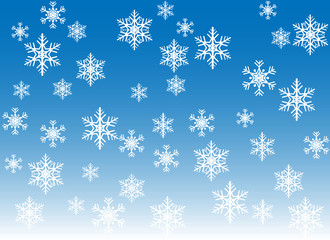 Winter background with snowflakes, abstract Christmas Background. Vector Illustration
