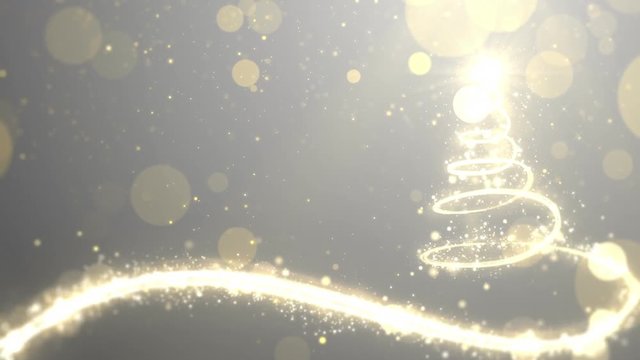 Christmas tree lights on white background with copy space for text placeholder.