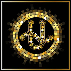 Graphic illustration with decorative sign of the zodiac 13_2