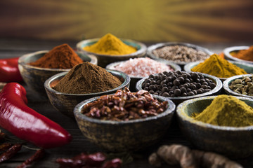 Various spices selection