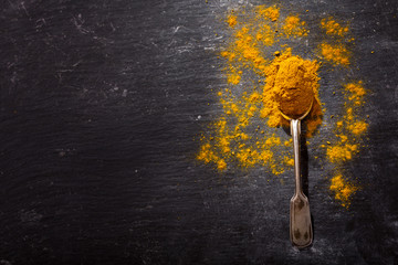 spoon with curry powder